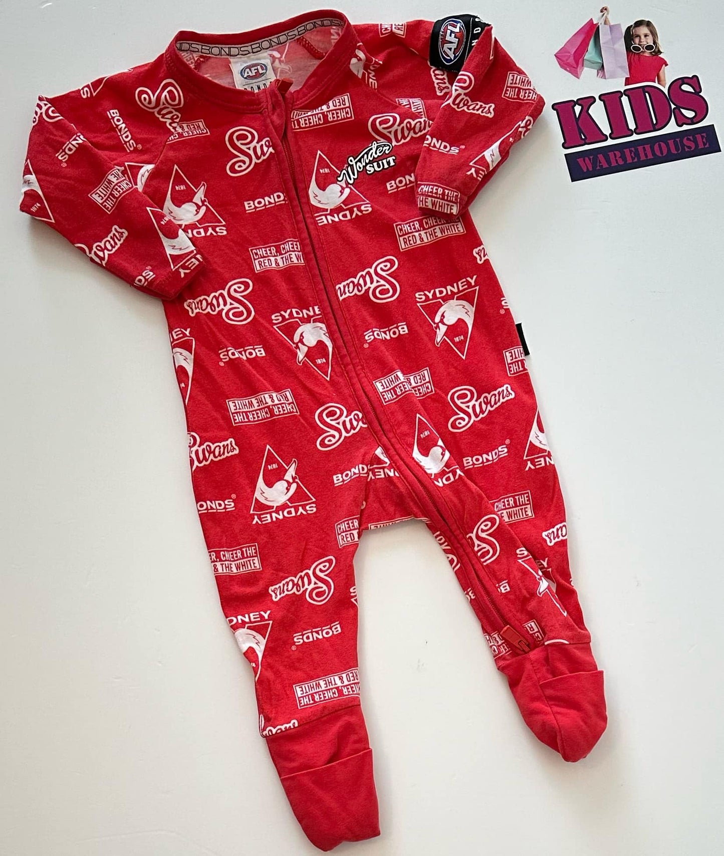 AFL Red Sydney Jumpsuit Size 000