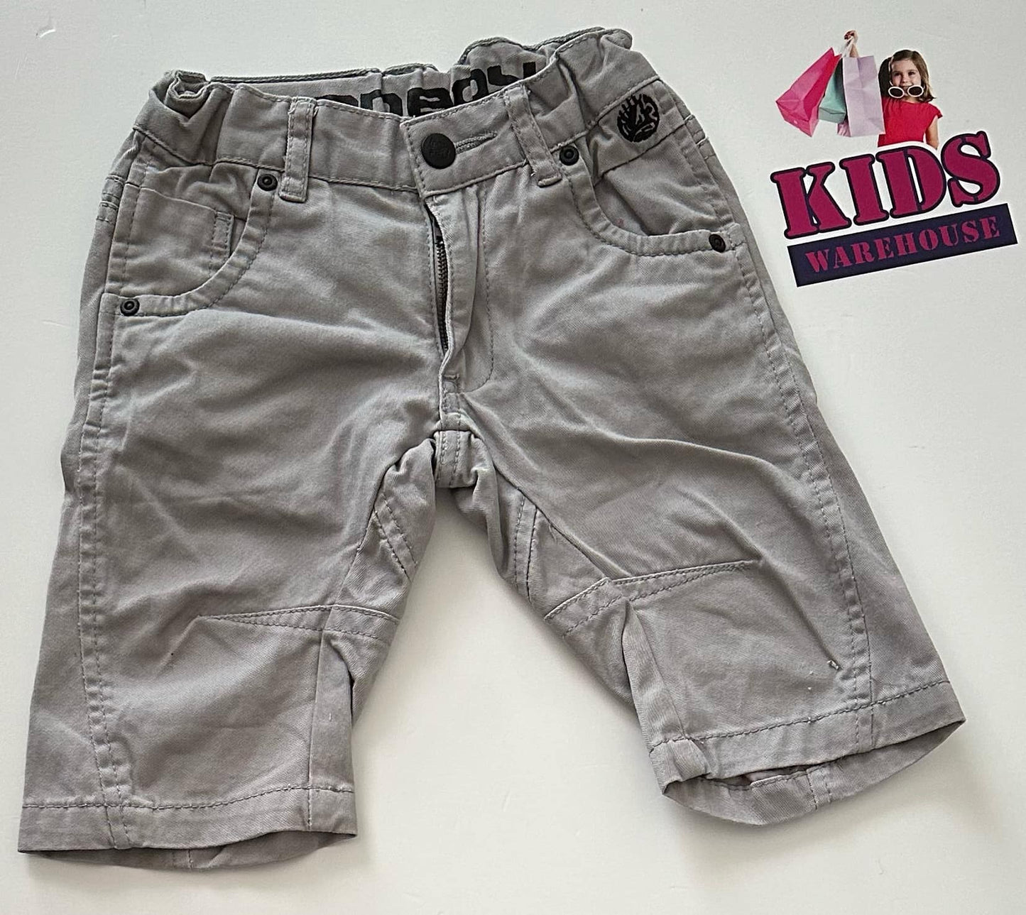 Bad Boy Grey Jean Shorts Size 3