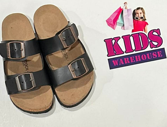 Birkenstock Black, Tan Leather Sandles Size US9.5/UK8.5