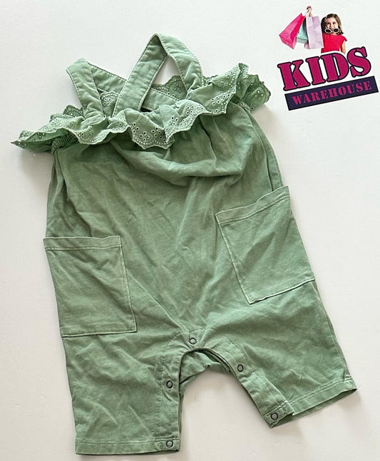 Cotton On Green Overalls Size 0