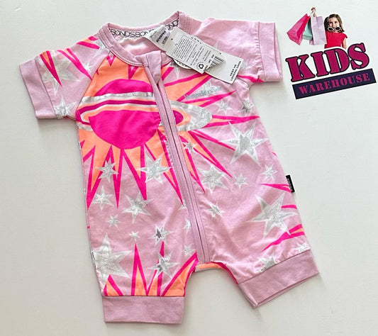 New Bonds Pink Bodysuit Size 0000