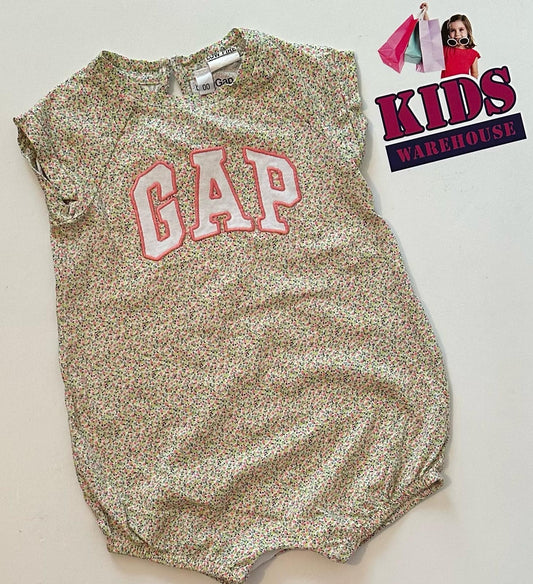 Baby Gap Green & Pink Bodysuit Size 00