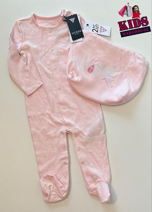 New Guess Pink Jumpsuit & Bag Size 0