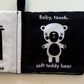 Baby Pouch My First Book Black & White Crunchy Book