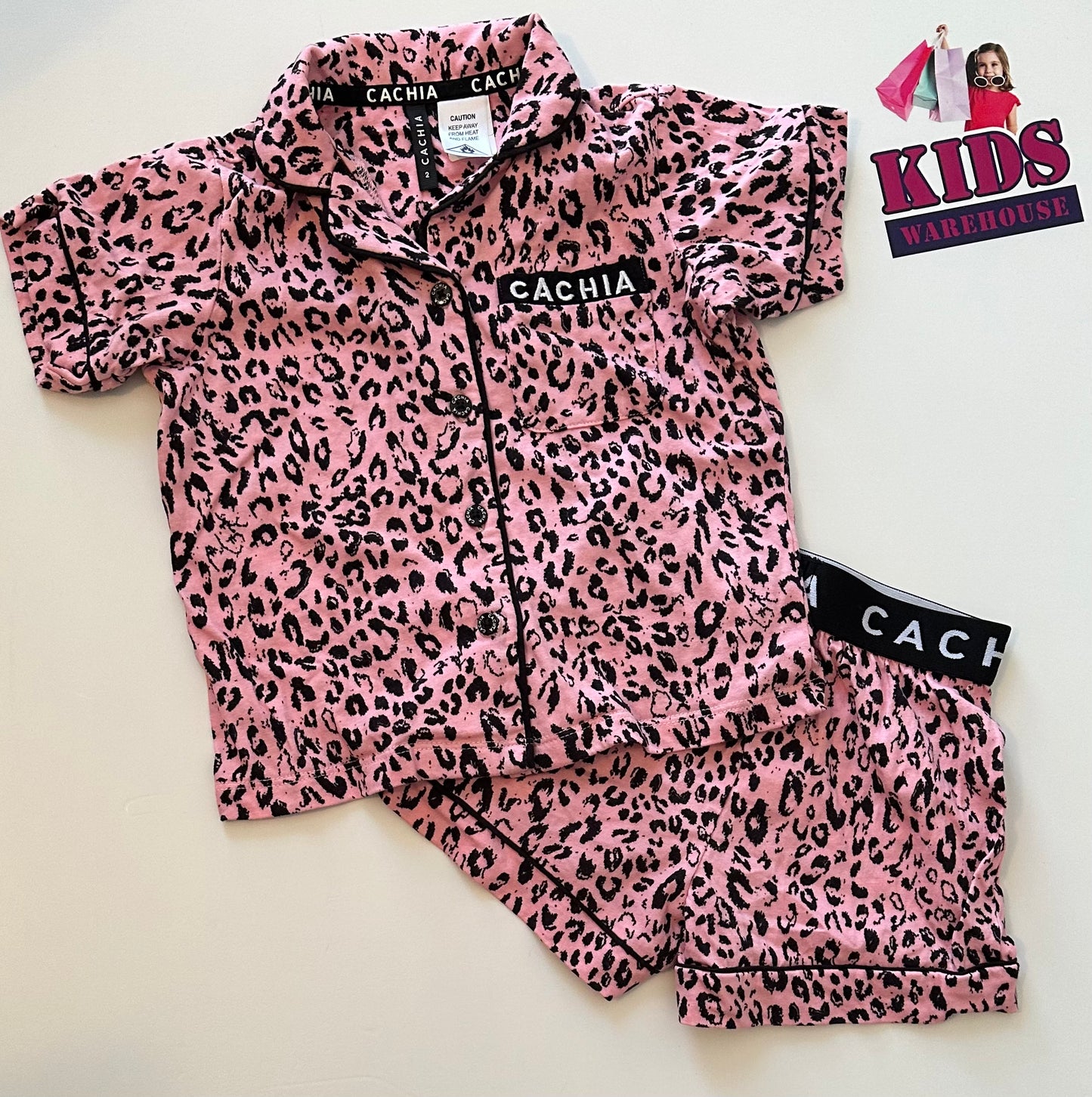 Cachia 2 Piece Pink Leopard Set Size 2