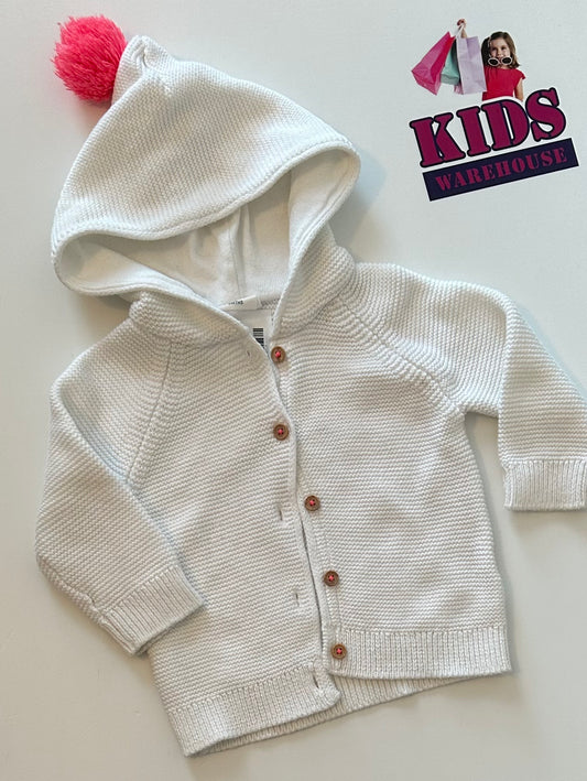 Jack & Milly White & Pink Knit Jacket Size 000