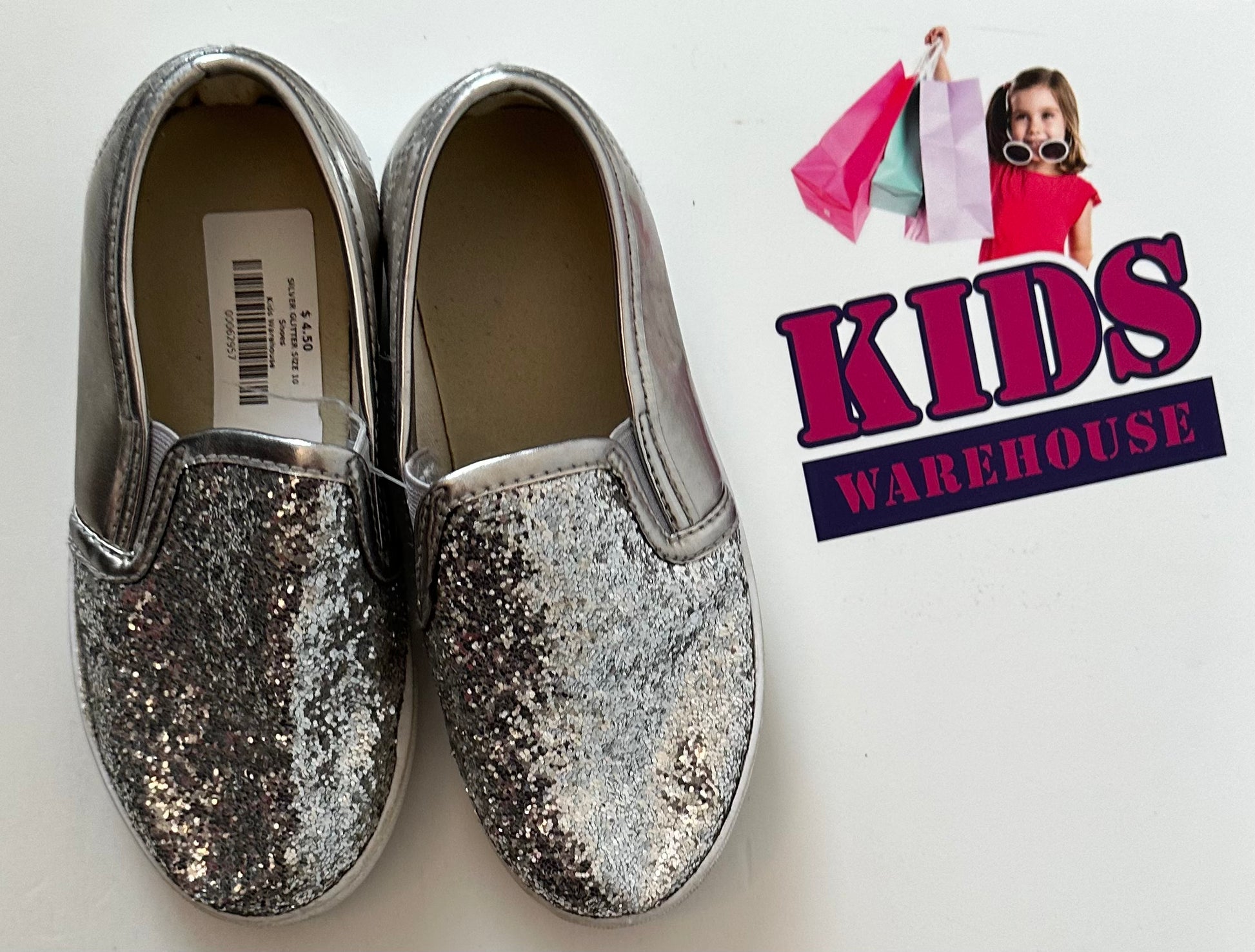 Silver Glitter Shoes Size 10 Kids Warehouse AU