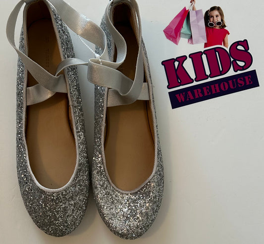 Target Silver Glitter Shoes Size 5 (Teen)