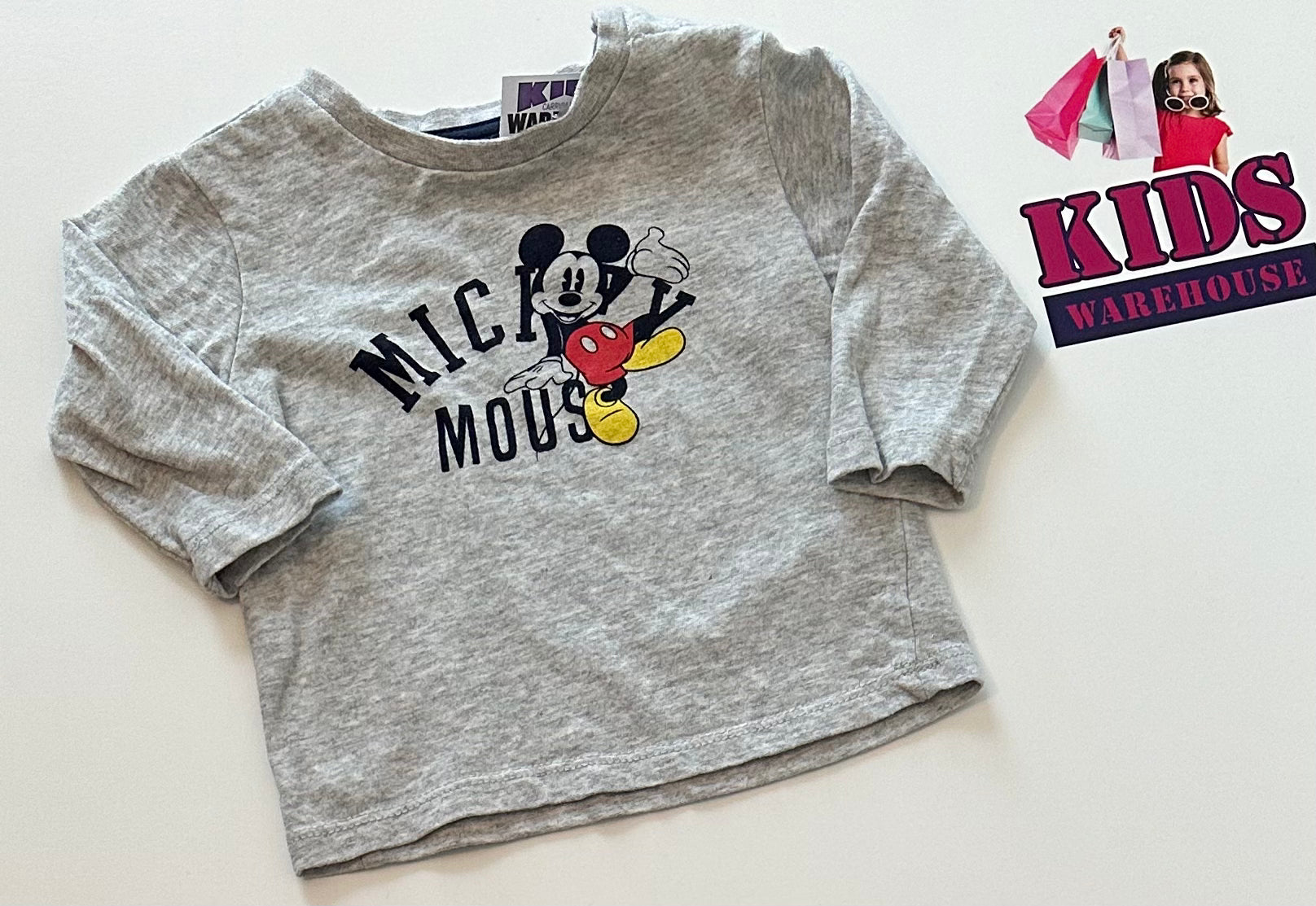 Disney Mickey Mouse Grey Top Size 00 – Kids Warehouse AU