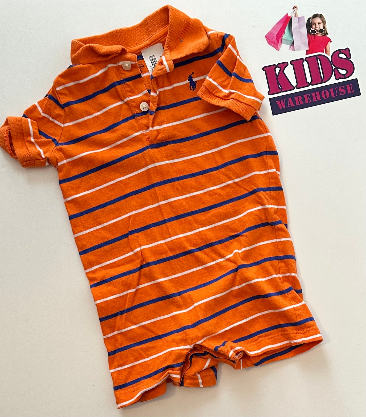 Ralph Lauren Orange Striped  Jumpsuit Size 0