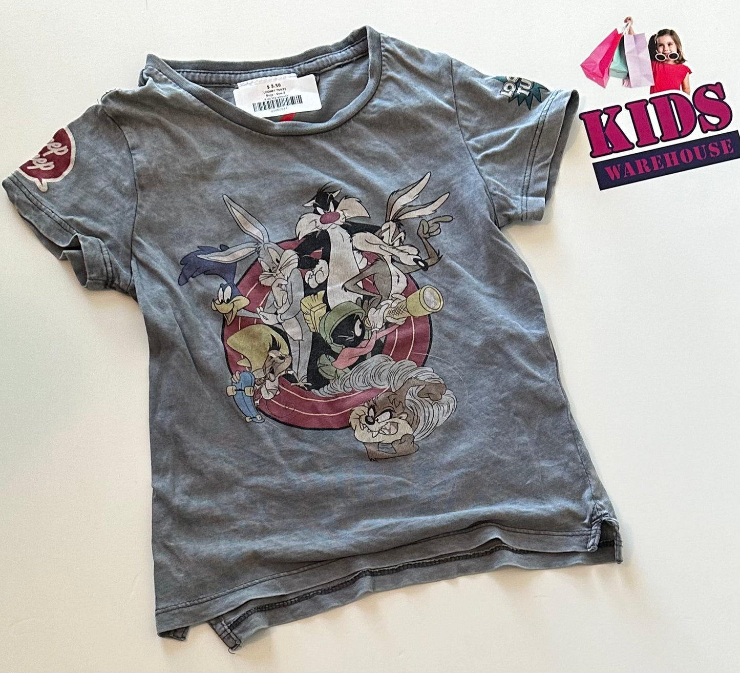 Cotton On Looney Tunes Grey Top Size 2