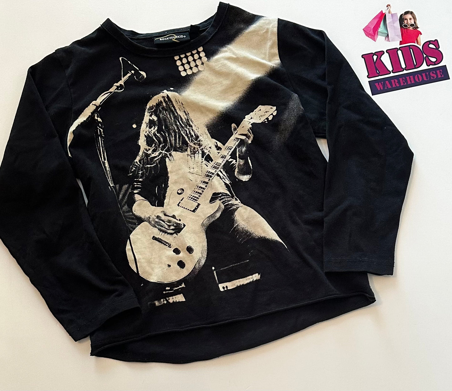 Rock Your Kid Black Top Size 5