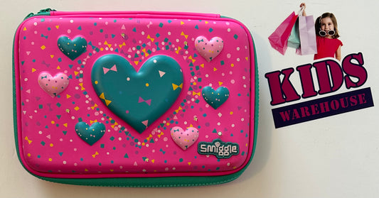 Smiggle Pink with Hearts Case
