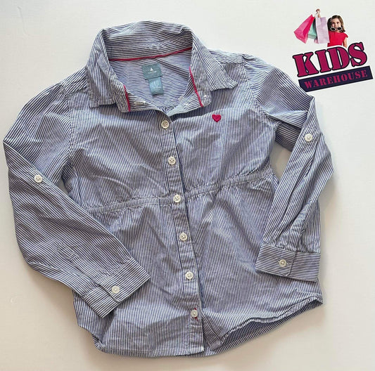 Baby Gap Blue Pin-Stripe Shirt Size 5