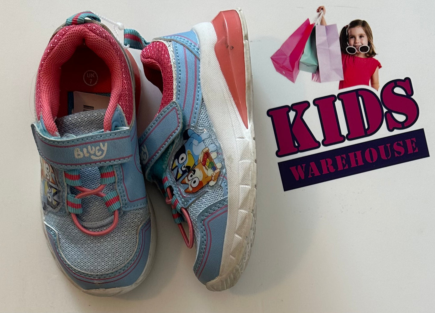 Bluey Light Up Pink & Bluey Runners Size UK 7 Toddler – Kids Warehouse AU