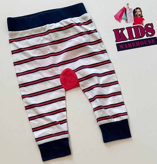 Hunter Navy & Red Stripe Pants Size 00