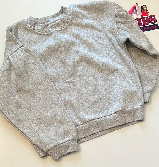 Grey Puffy Sleeve Jumper Size 9