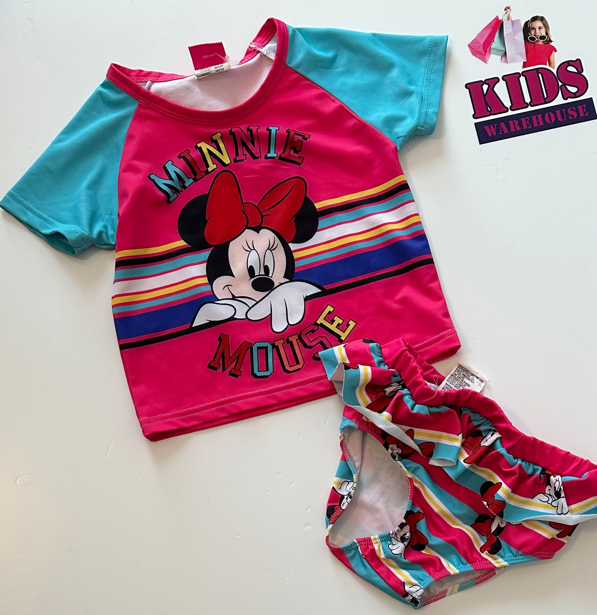 Disney Junior Minnie Mouse 2 Piece Bather Set Size 4