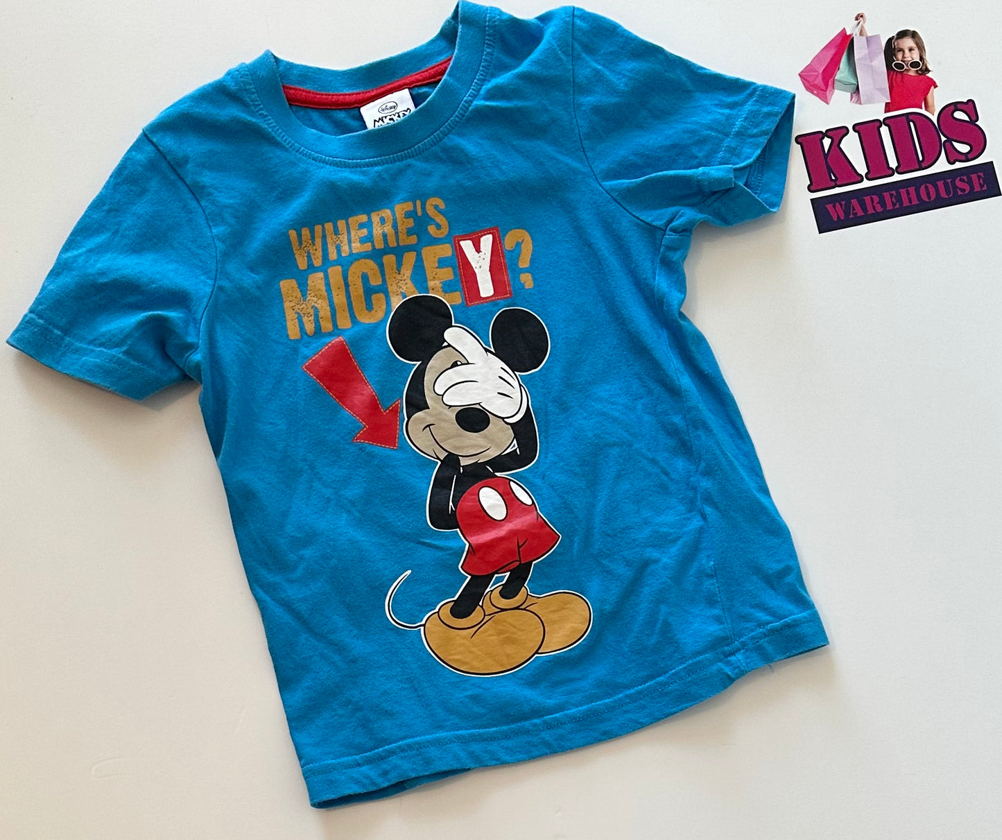Disney Mickey Mouse Blue Top Size 3
