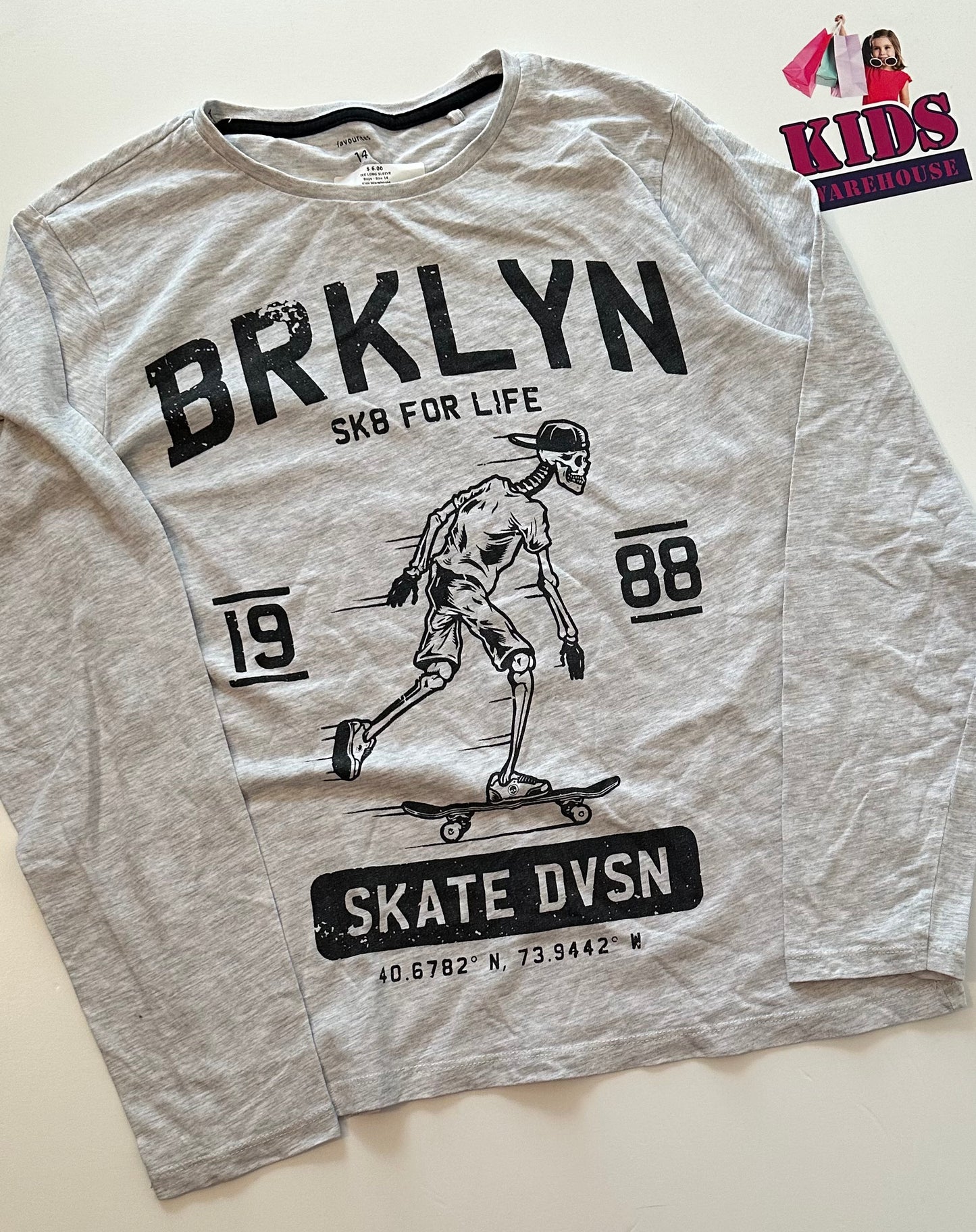 Brklyn Sk8 For Life Top Size 14