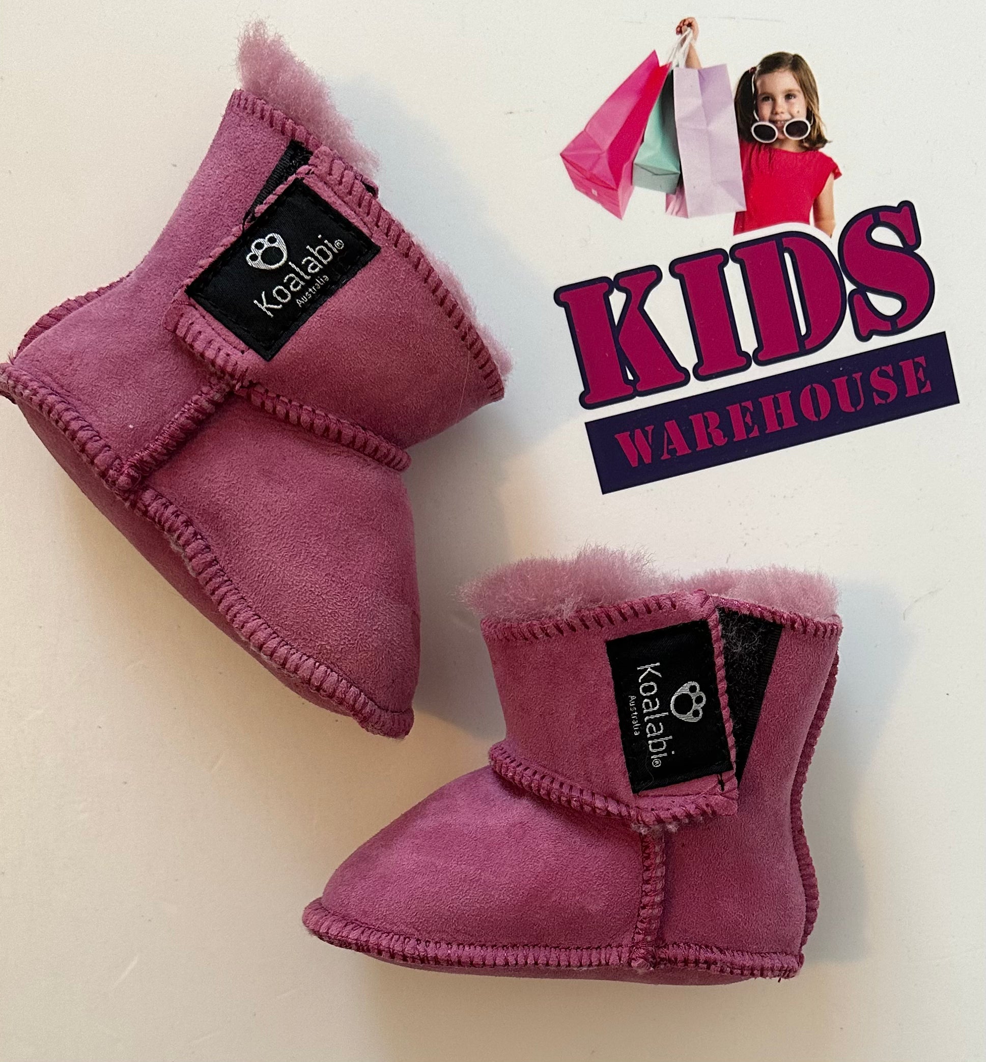 Koalabi Pink Slippers Size 2-3 Infant – Kids Warehouse AU