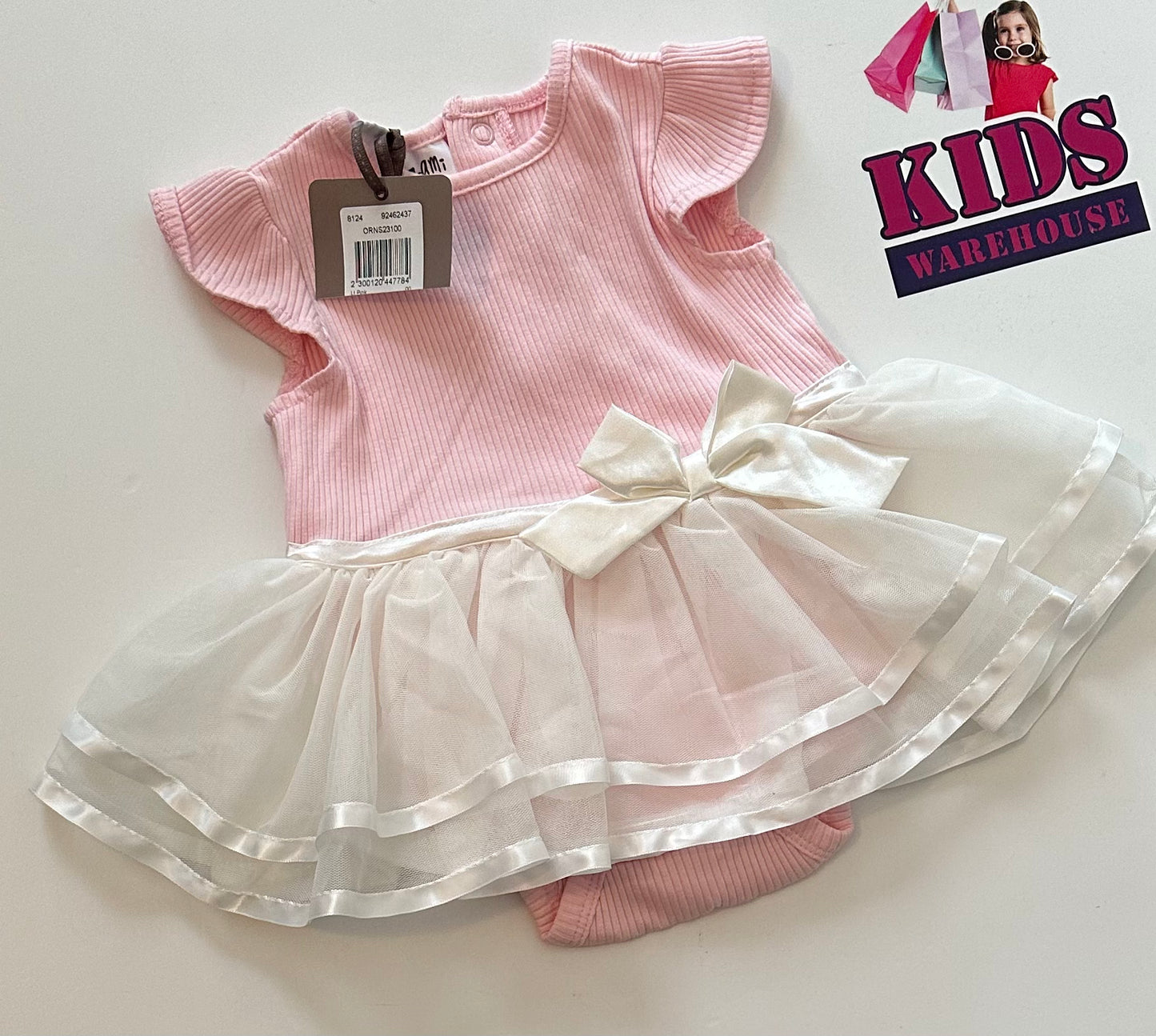 New Origami Pink & White Tutu Dress Size 00