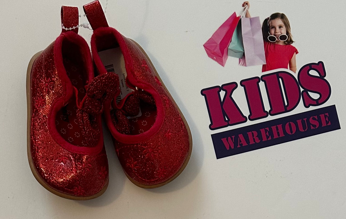 New Red Glitter Shoes Size 2 Toddler