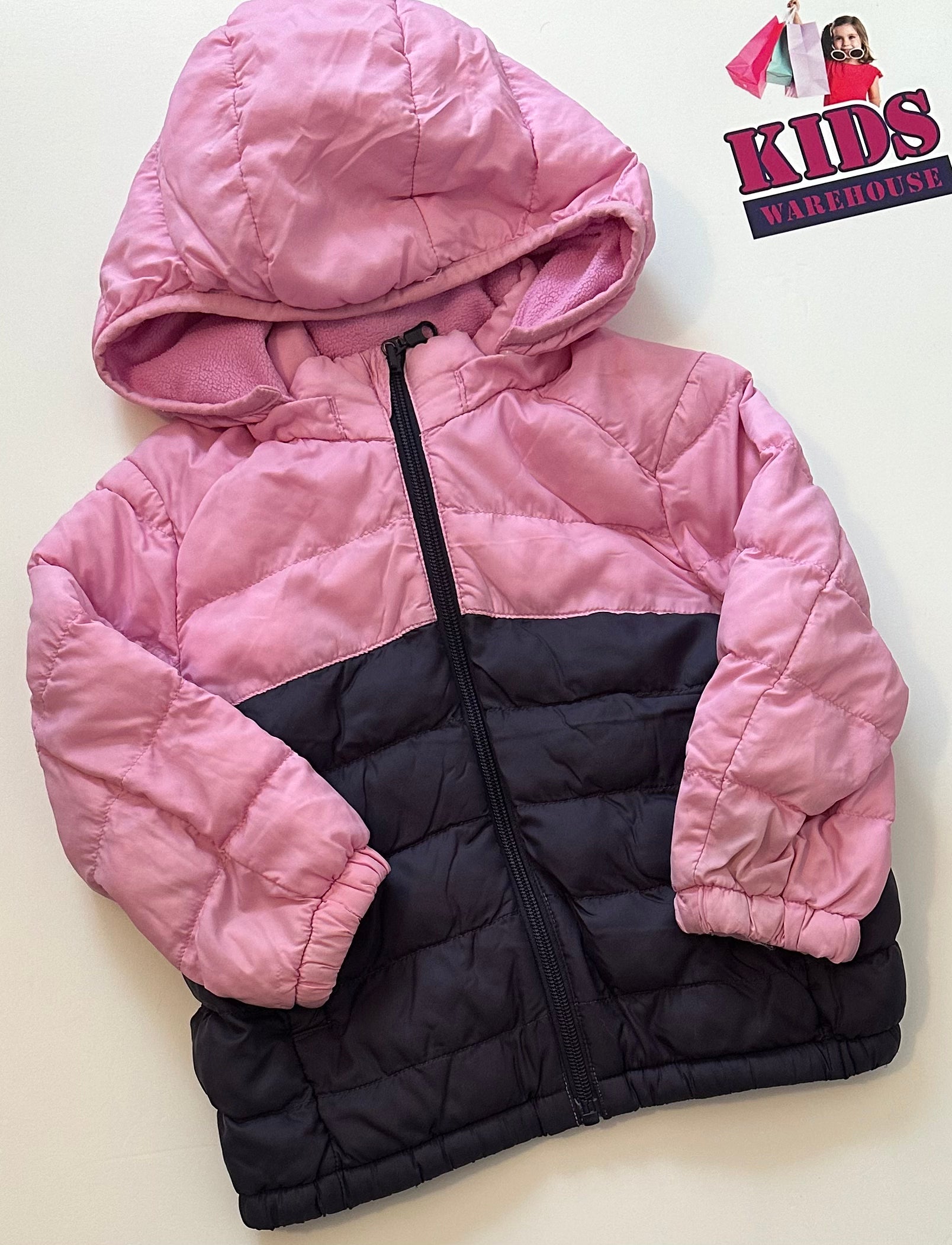 Uni Qlo Pink & Navy Puffer Jacket Size 1 – Kids Warehouse AU