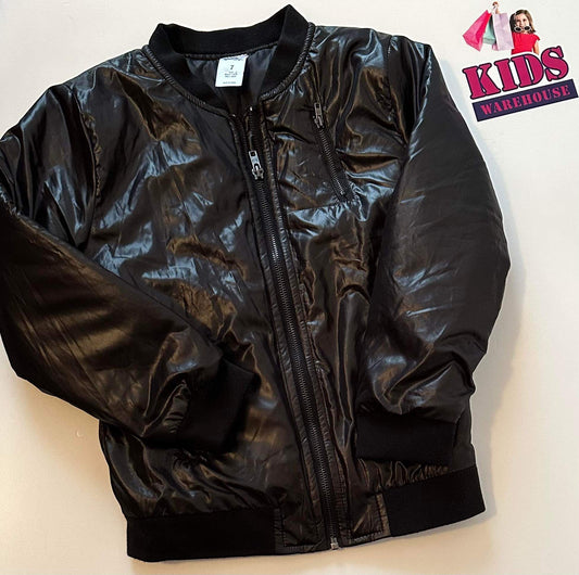 Black Bomber Jacket - Size 7