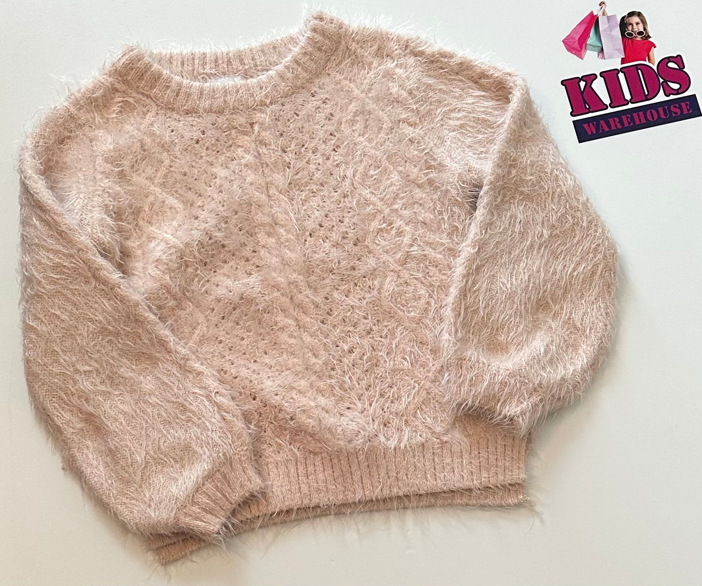 Target Pink Fluffy Knit Jumper Size 4