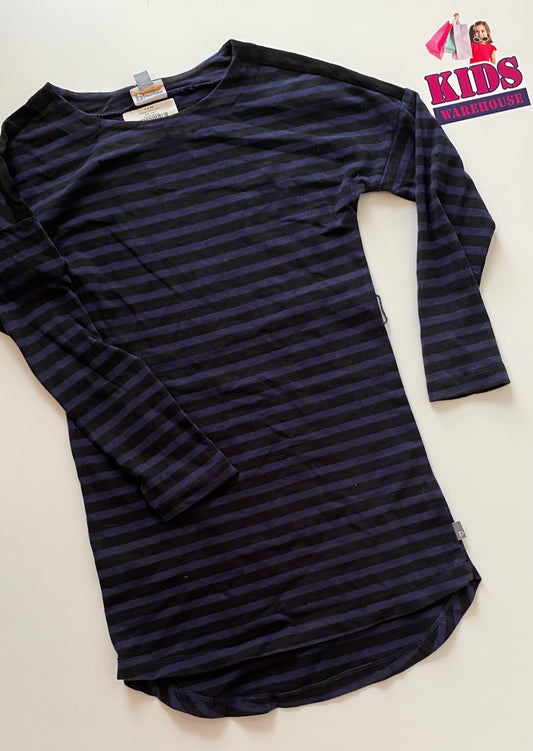 Pumpkin Patch Navy/Black Striped Dress Size 7