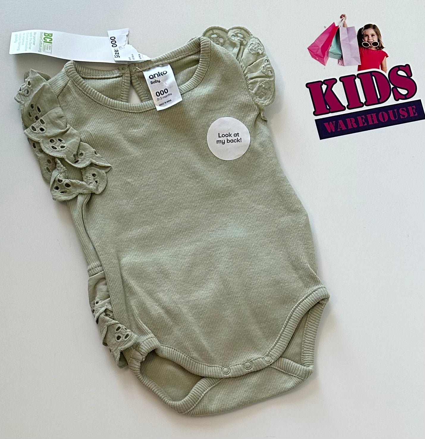 New Green Ruffle Bodysuit Size 000