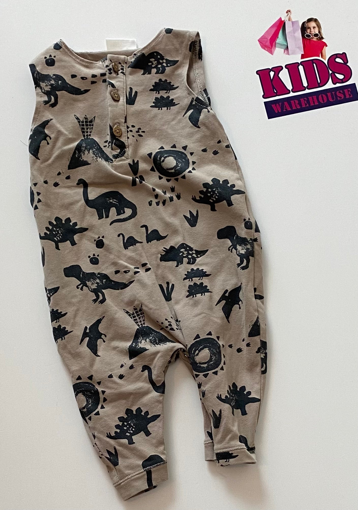 Next Baby Dinosaur Soft Overalls Size 00