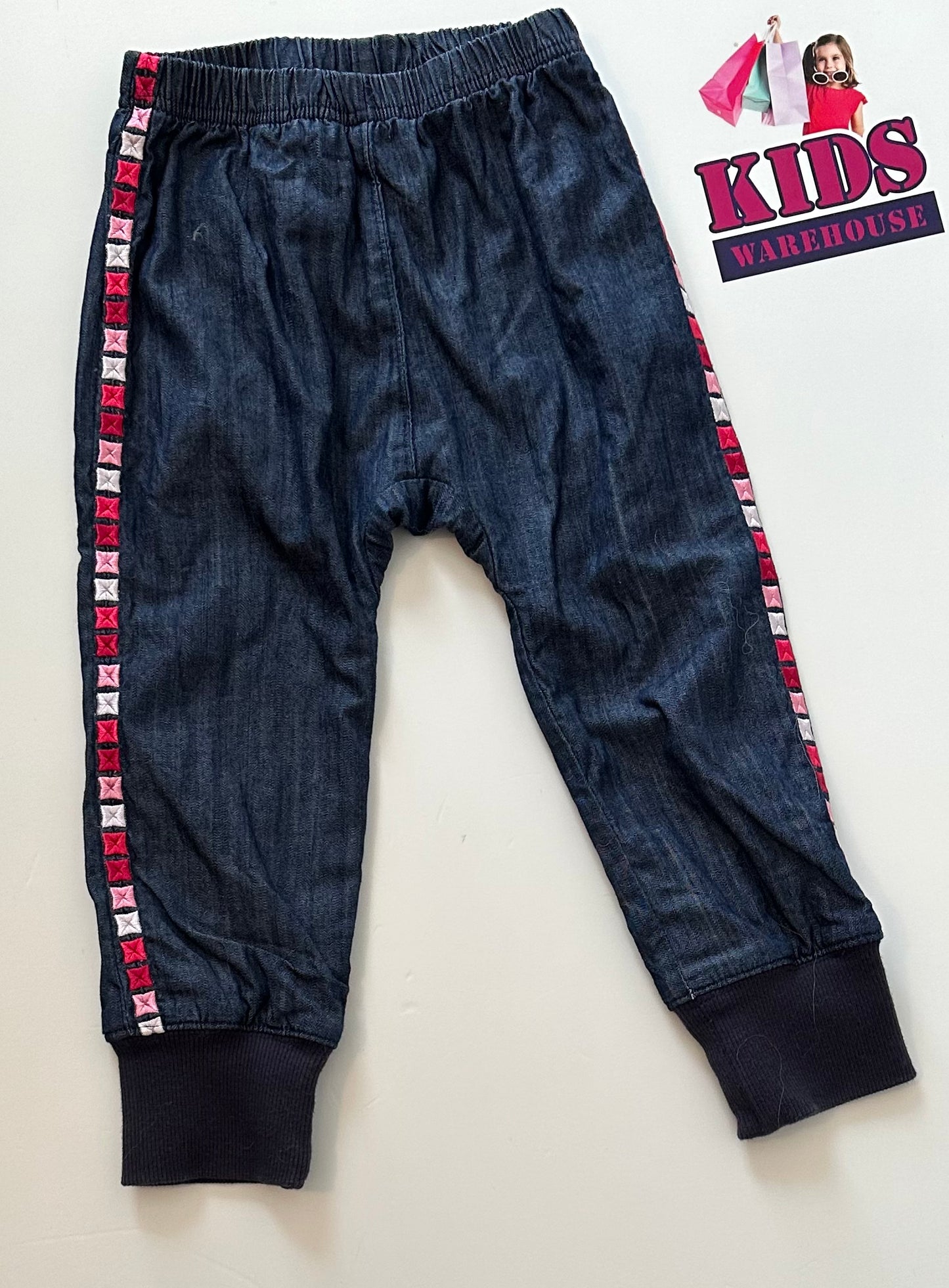 Fox & Finch Denim with Pink Detail Size 2