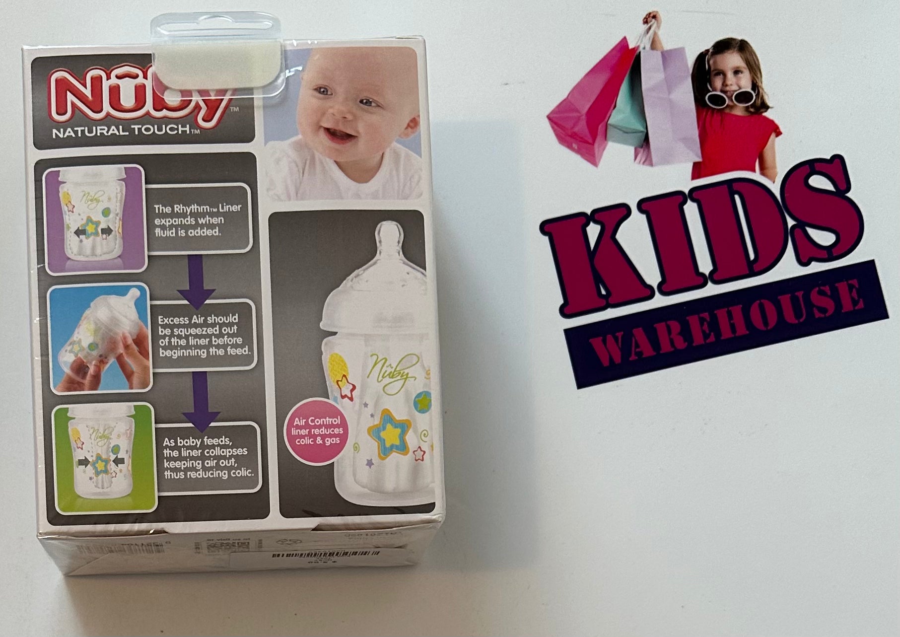 Nuby Natural Touch 3-in-1 Transition Bottle, Boy India Nuby Natural Touch 3-in-1 Transition Bottle, Boy India