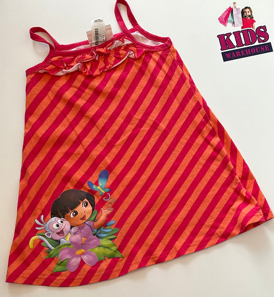 Nickelodeon Dora Striped Dress Size 4