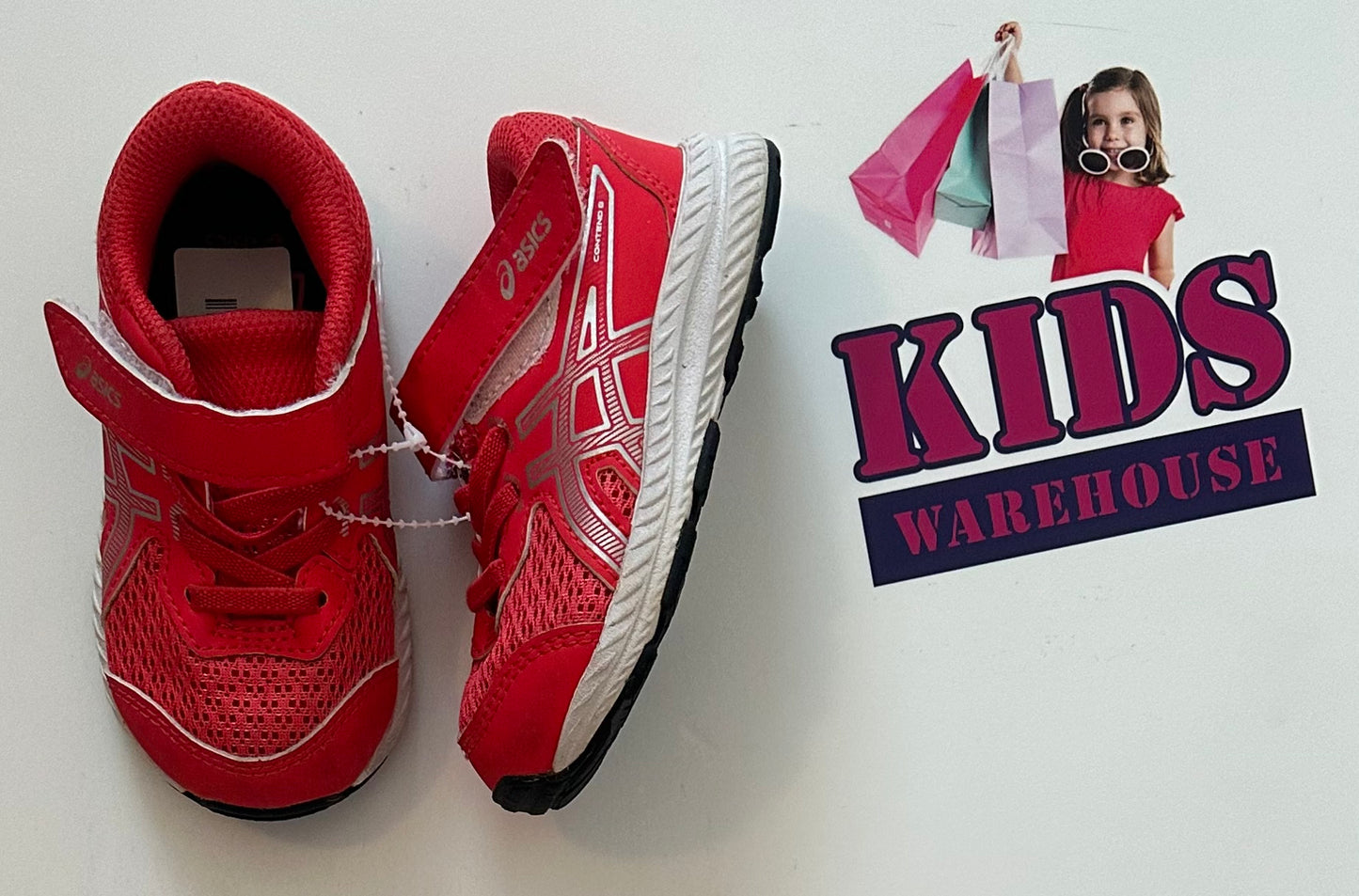 ASICS Red Runners Size UK 4 (Toddler)