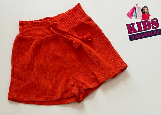 Red Cheesecloth Shorts Size 5